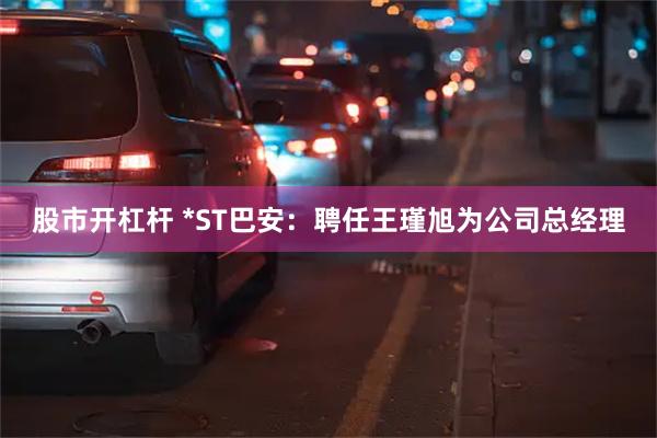 股市开杠杆 *ST巴安：聘任王瑾旭为公司总经理