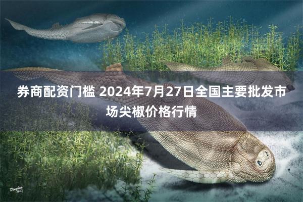 券商配资门槛 2024年7月27日全国主要批发市场尖椒价格行情