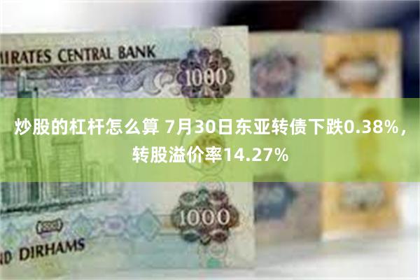 炒股的杠杆怎么算 7月30日东亚转债下跌0.38%，转股溢价率14.27%